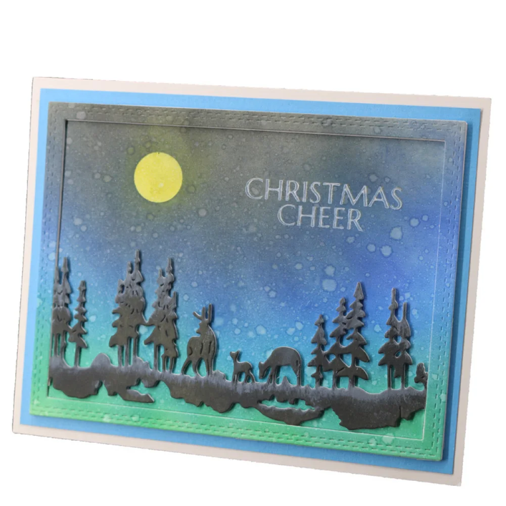 

Metal Cutting Dies Forest Tree Deer Scrapbooking For Paper Making Christmas Animals Embossing Frame Card 2020 New