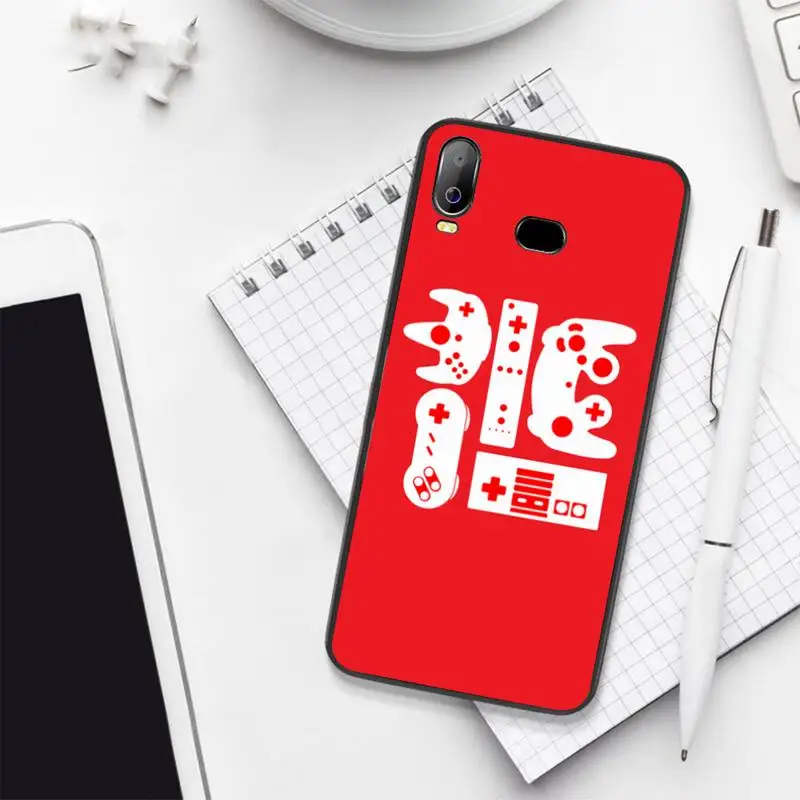 Смешной игровой контроллер HPCHCJHM черный чехол из ТПУ в стиле ретро для телефона