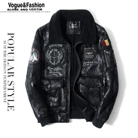 leather jacket 2021 winter new high quality mens short style embroidered scooter fleece warm hip slim mens leather jackets