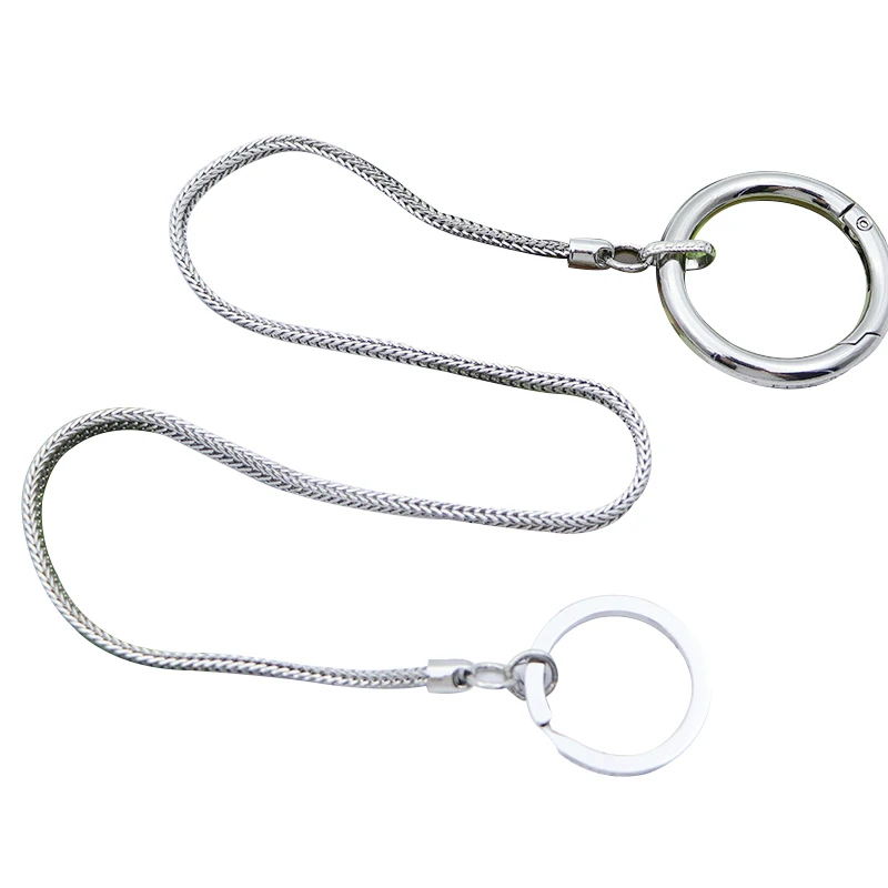 

2021 High Quality Long Alloy Keyring Keychain Chain Hipster Pant Jean Key Wallet Belt Ring Clip Men'S HipHop Jewelry