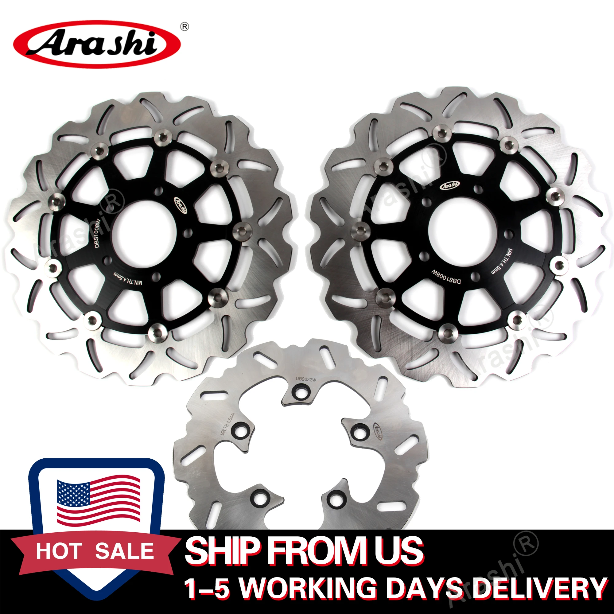 Arashi 1 комплект ЧПУ передние задние тормозные диски роторы для SUZUKI GSXR GSX1000R GSX R 1000 2003