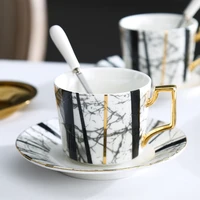 ceramic coffee cup saucer home water mugs high grade bone china tea cups set coffee cup saucer ceramic mug to sent spoon