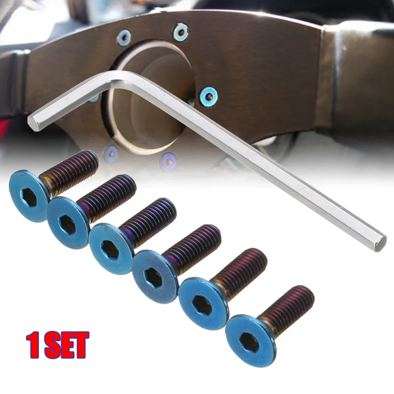 6 шт. титановые болты на рулевое колесо + 1 комплект гаечных ключей для Momo Nardi NRG Works