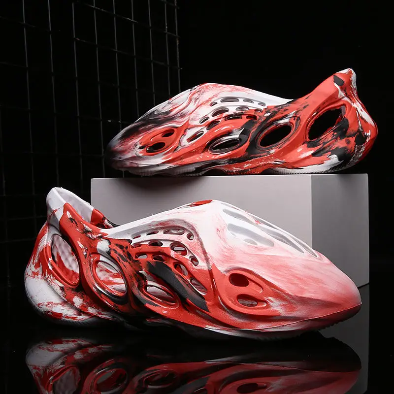 

Sandalias informales de verano para hombre, calzado de playa de espuma, tela de malla suave, cómodas y transpirables, 2021