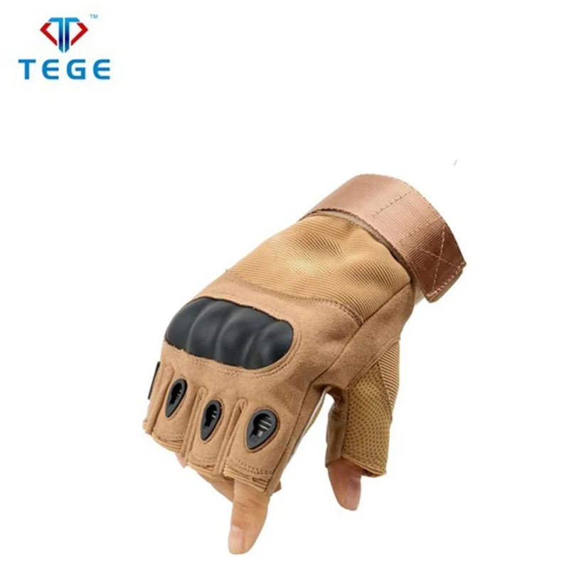 

High Quality Half Finger Protective Shock Resistant Army Military Tactical Gloves With Knife-resistant And Hard Knuckle