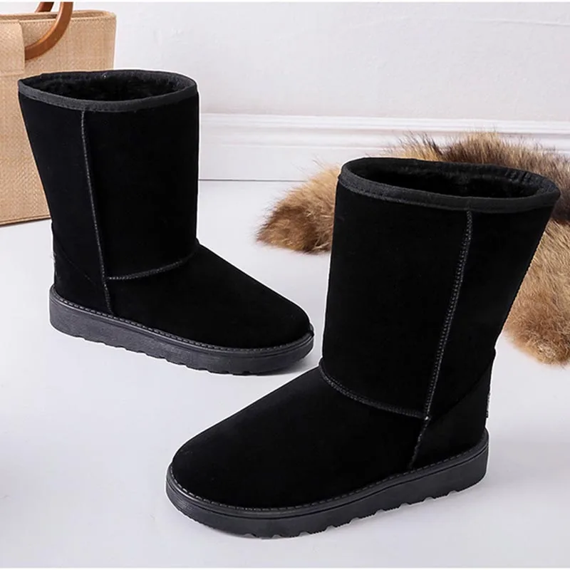 Новая зимняя теплая обувь для женщин женские туфли из черной бархатной ткани