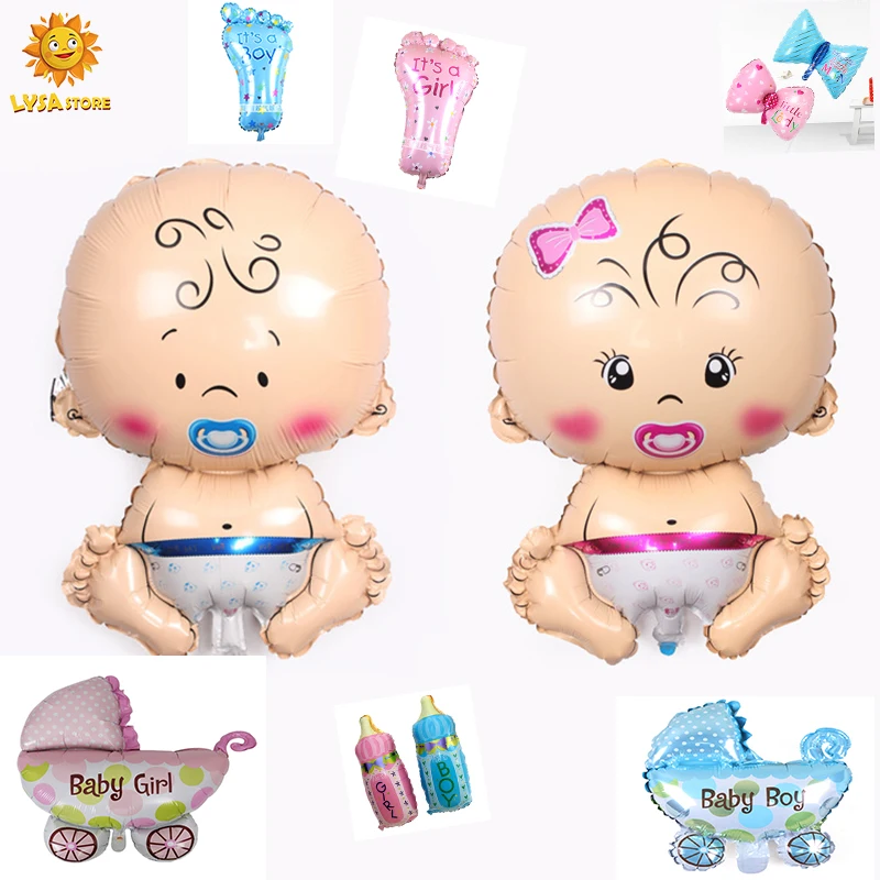 

Blue And Pink Gender Reveal Party Aluminum Balloon Room Layout For Birthday Children's Day Scene Dressing Baby Shower Decoration