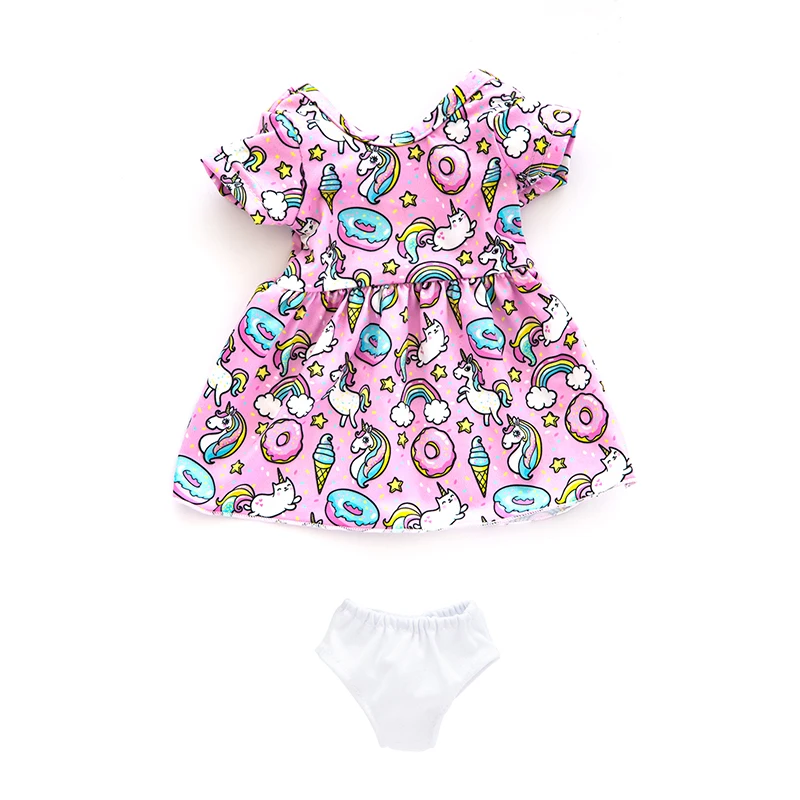 Born New Baby Fit 18 дюймов 43 см Одежда для куклы кукла Радужная юбка в виде скелета на