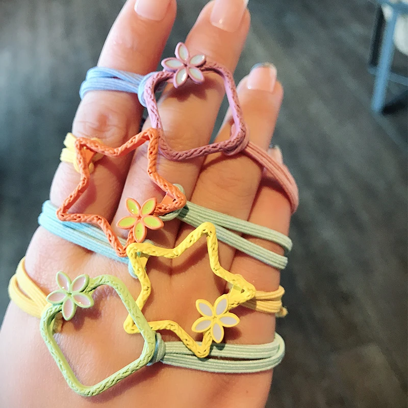 Детская резинка для волос QIANAO симпатичная повязка на голову браслет двойной простой узел кожаные сухожилия Маленький стиль динозавра.