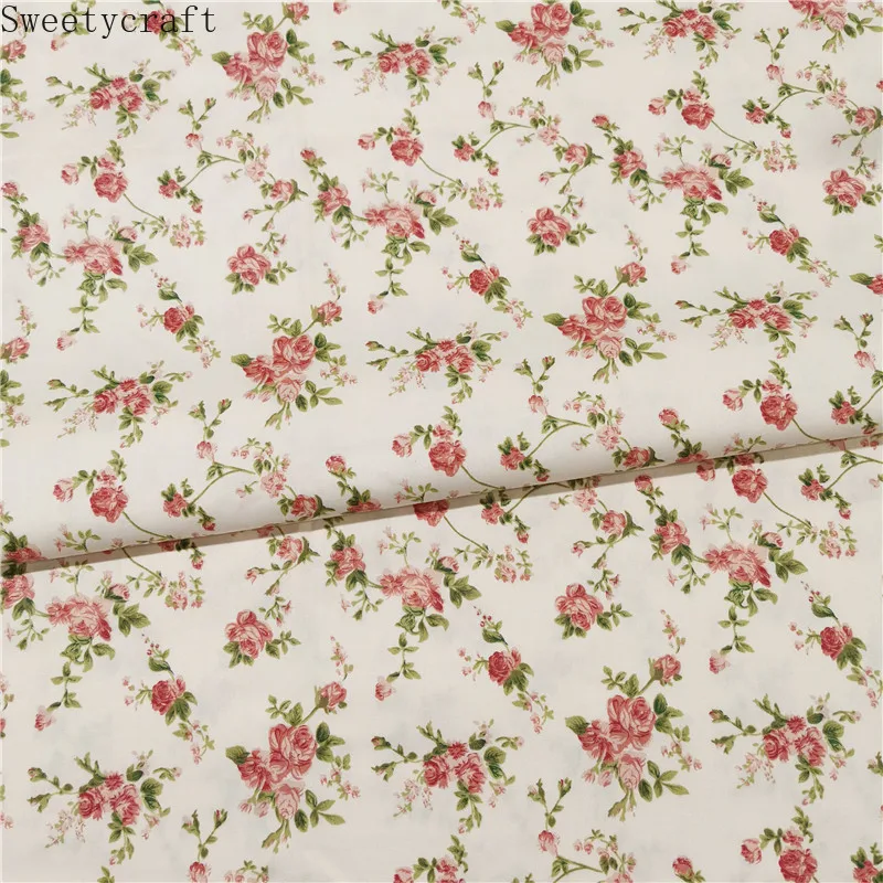 Роза цветочный из хлопчатобумажной ткани на полметра Детское платье Ткань 2021 для