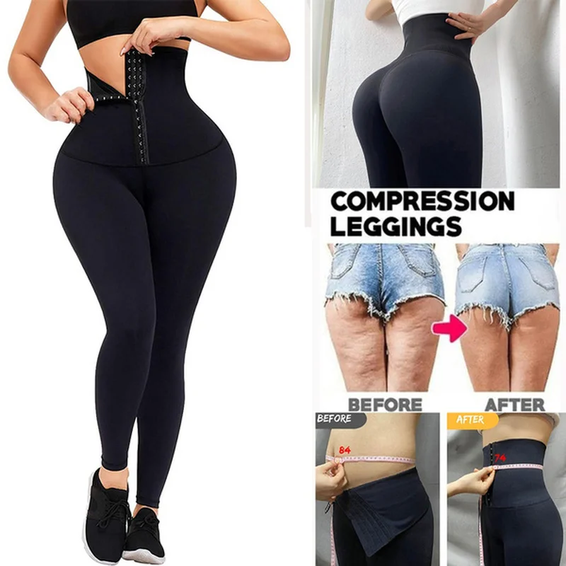 

Yoga Pants High Waist Trainer Sports Leggings Gym Compression Tights Tummy Control Workout Legging Slimming Panties Body Shaper
