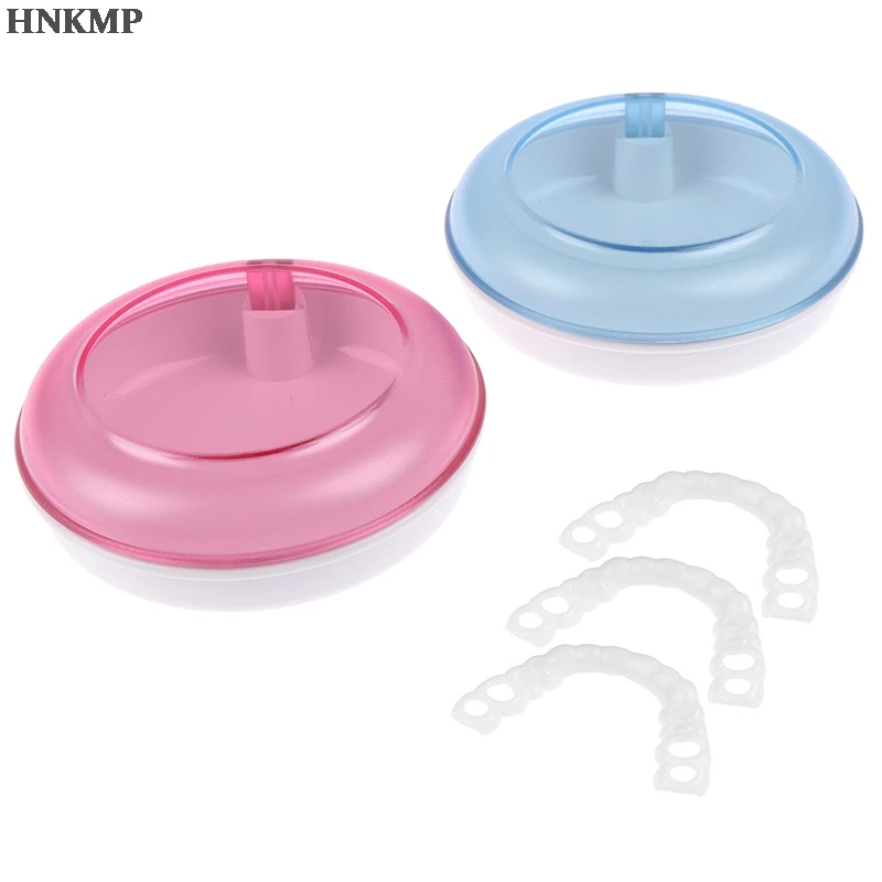 Пластик искусственные накладные зуб Организатор Протез для ванной Box чехол