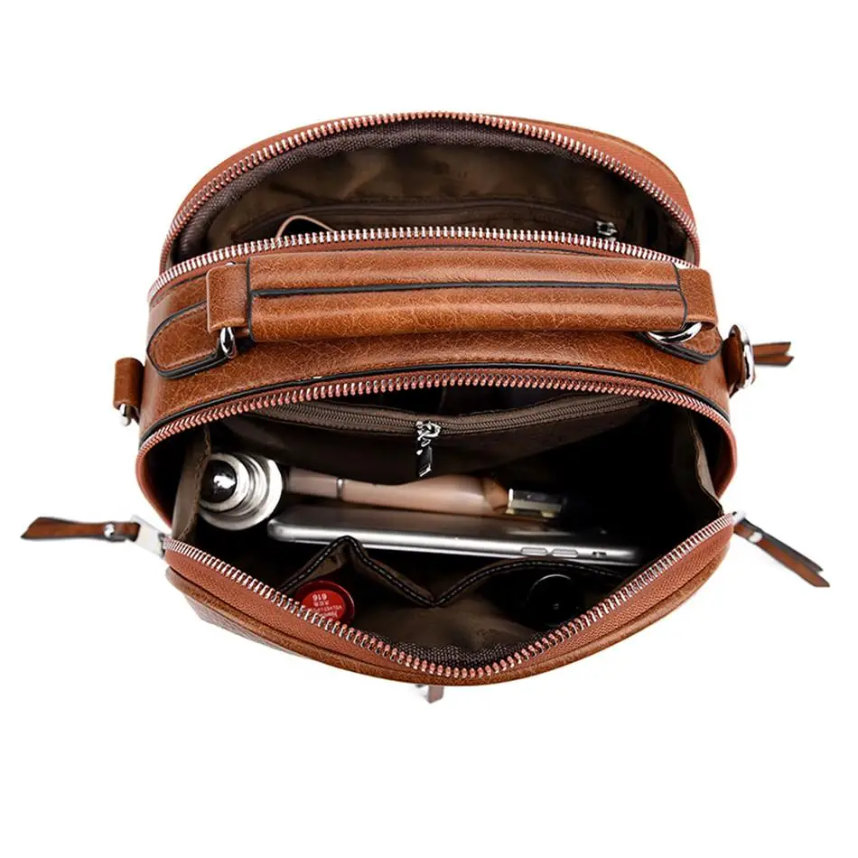 

Two Floors Vintage Women Bag 2021 Soft Pu Leather Luxury Handbags Women Bags Designer Ladies Shoulder Croosbody Bags Sac A Main