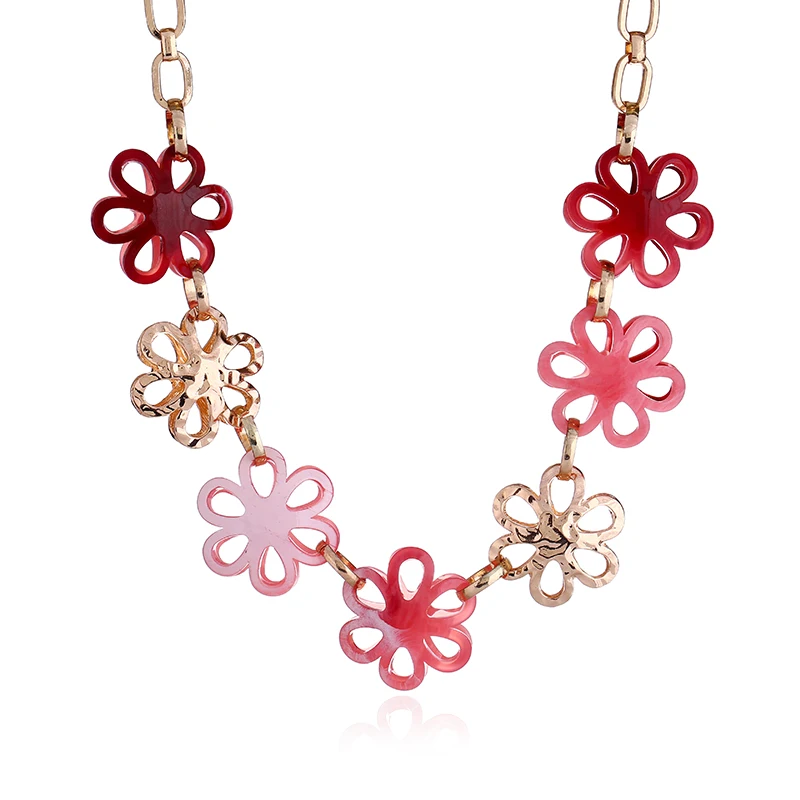Ожерелье из цинкового сплава женское колье чокер с подвесками в виде цветов