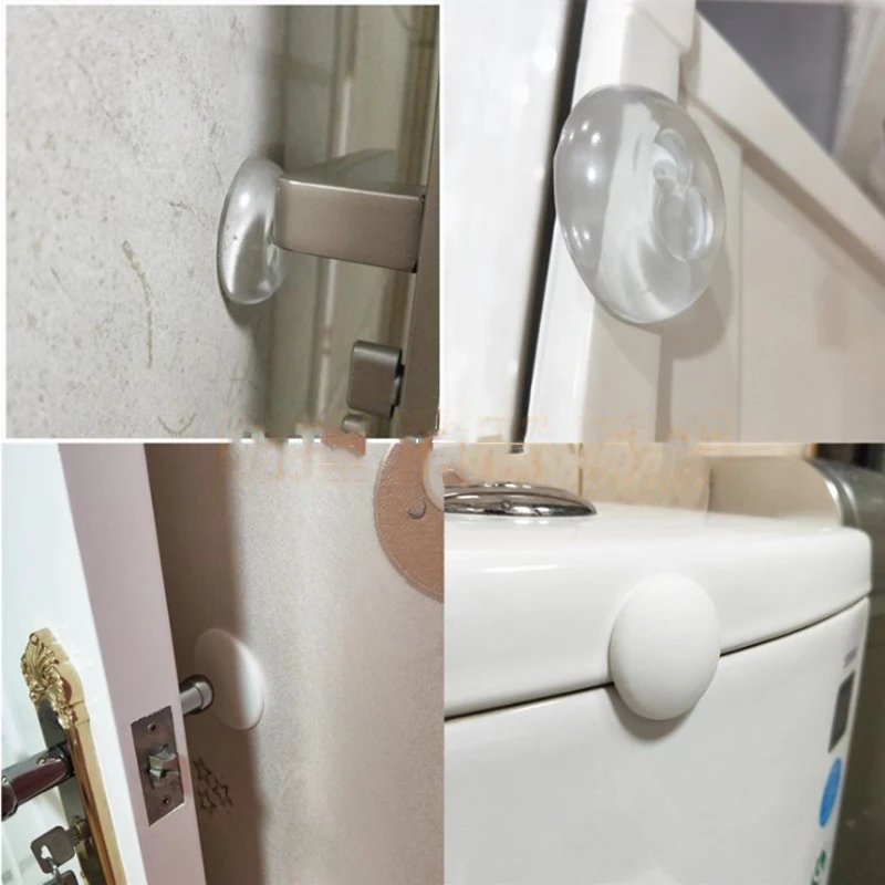 

6pcs/lot Wall Protector for Door Handle Bumper Door Stop Muffler Protective Plug Non-slip Stickers Self-adhesive Round Bumper