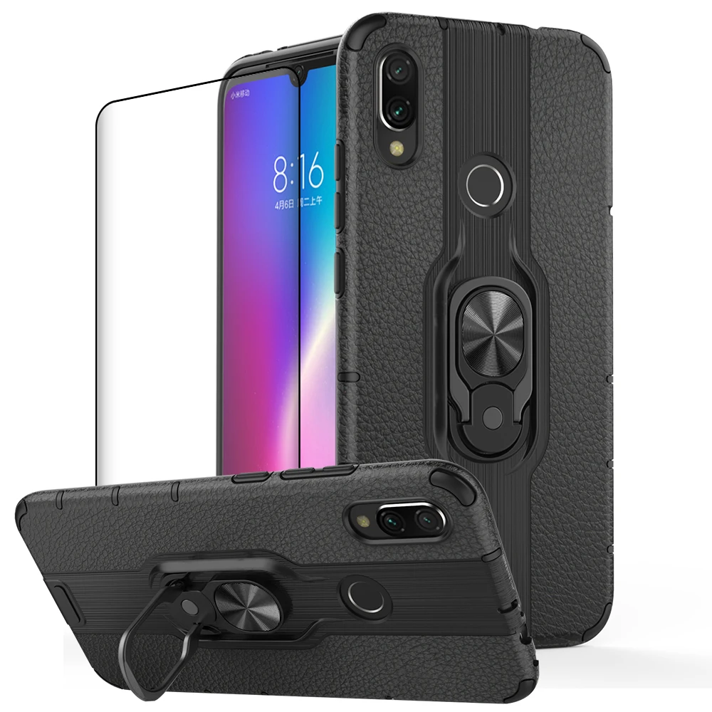 Чехол для Xiaomi Redmi Note 7 Pro K20 чехол с магнитным кольцом держателем броня Mi 9T