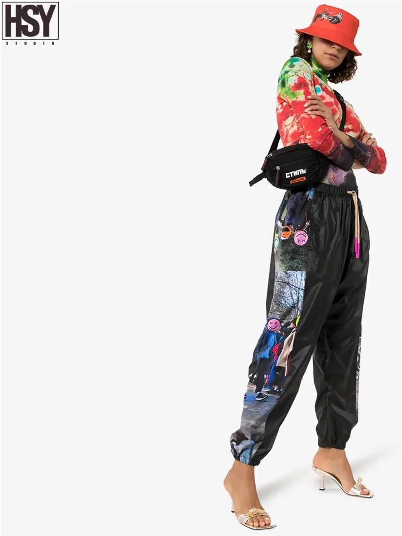 【HSY】2019 осень зима новые женские уличные спортивные Мультяшные печатные шнурок