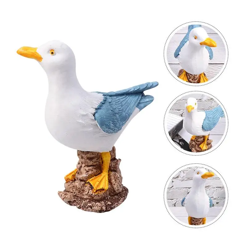 

2pcs Lovely Realistic Simulation Lifelike Seagull Adornments Bird Crafts Seagull Ornaments Garden Decoration Yard Garden Decor