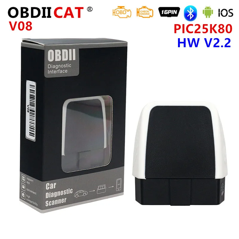 Новое поступление Супер Мини Elm327 V08 Blueooth 4 0 25K80 диагностический сканер 2 лучше чем
