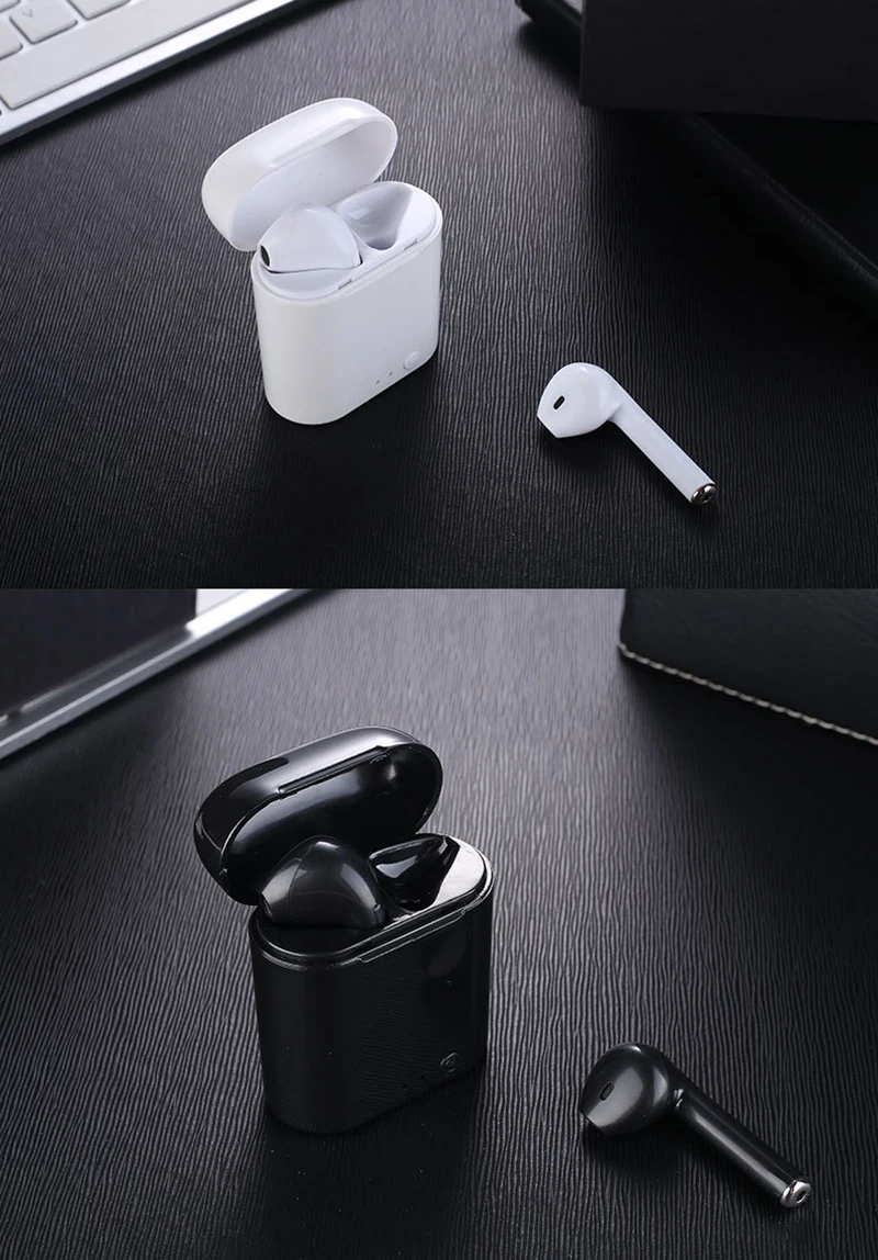 I7s TWS Earp беспроводные Bluetooth наушники спортивные стерео наушники Bluetooth гарнитура с зарядным устройством для всех смартфонов Auriculares