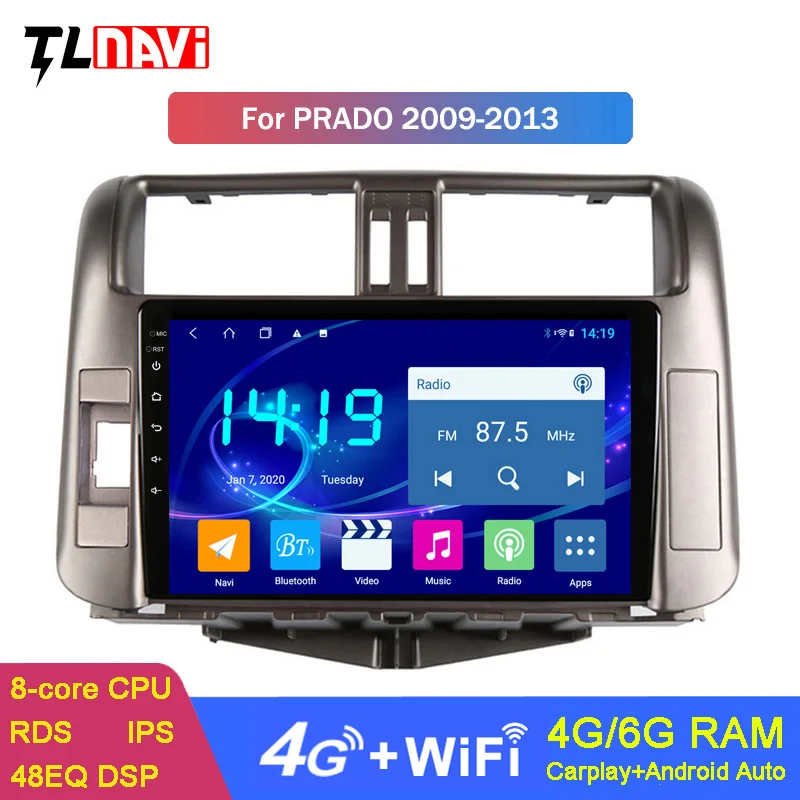 4G LTE 6G + 128G Автомагнитола мультимедийный Android 10 видеоплеер навигатор GPS для Toyota LAND