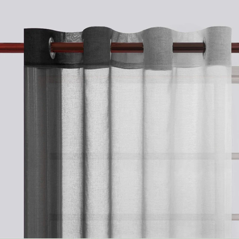 

Practical Home Curtains Gradient Tulle Curtain For Living Room Bedrooms Kitchen High Quality Household Short Curtain