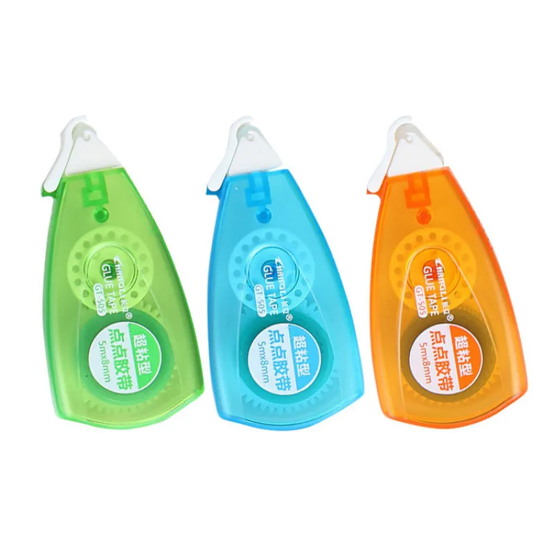 

1@#3Colors Creative Double Sided Adhesive Dots Stick Roller Glue Tape Dispenser Sticks Adhesive Cutter Stationery Office Supply