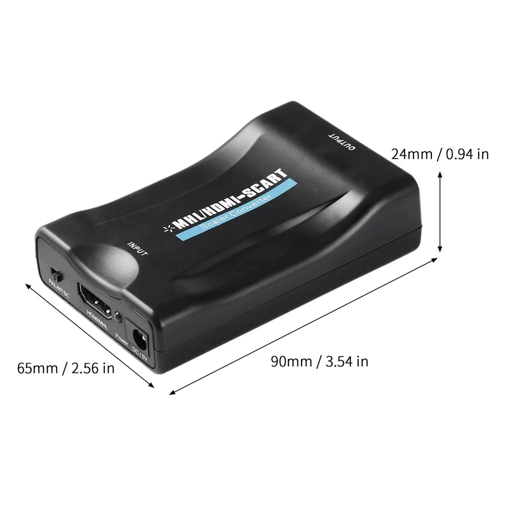 HD 1080P Переходник HDMI-scart видео и аудио адаптер универсальный конвертер для tv DVD Box