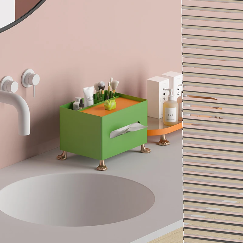 

Nordic Cute Pumping Tissue Box Holder Simple Storage Tissue Box Office Metal Servilleteros De Mesa Living Room Decoration EI50TB