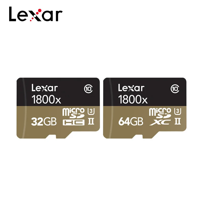 Lexar Micro SD карта 1800x памяти 32 Гб TF 64 SDXC UHS-II 270 МБ/с./с флеш-накопитель для камеры |