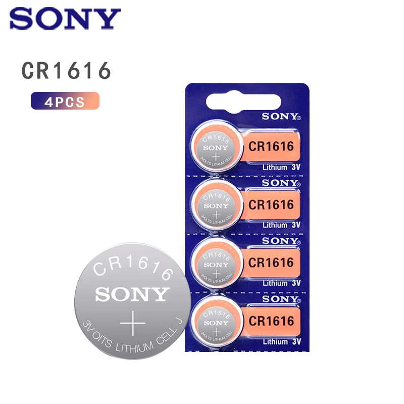 Кнопочная батарея SONY CR1616 4 шт. литиевые элементы питания 3 в DL1616 ECR1616 LM1616 CR 1616 для