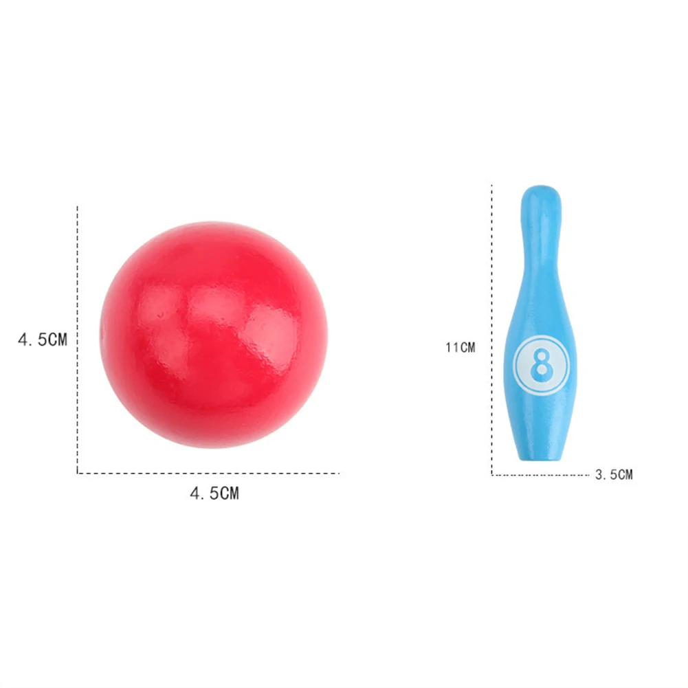 Деревянные красочные шарики для боулинга в виде цифр набор спортивных игр