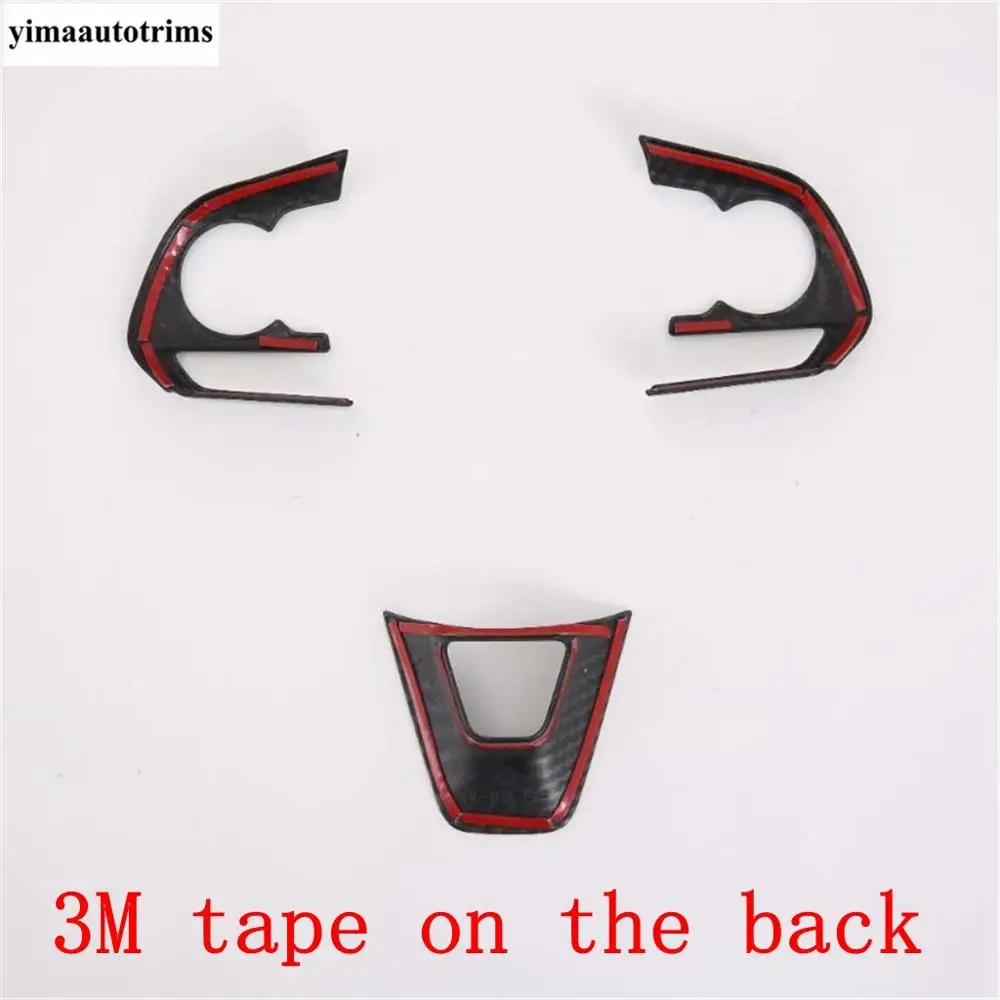 

Auto Car Steering Wheel Button Frame Decoration Panel Cover Trim Fit For Toyota Corolla 2019 2020 2021 ABS Carbon Fiber Look