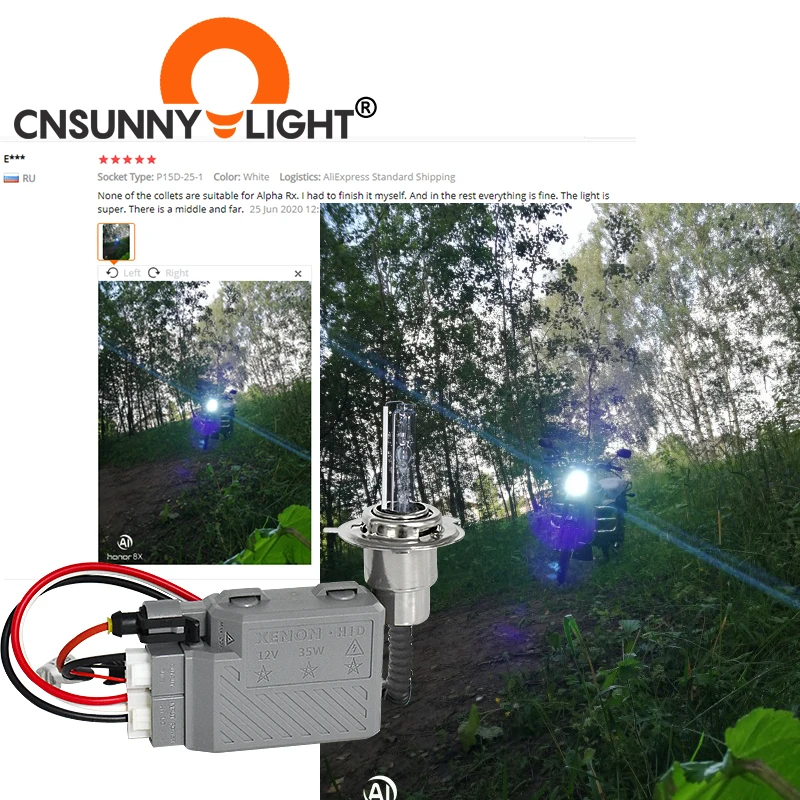 H6 мотоциклетная ксеноновая головной светильник лампы 35 Вт HID балласт комплект 6000K