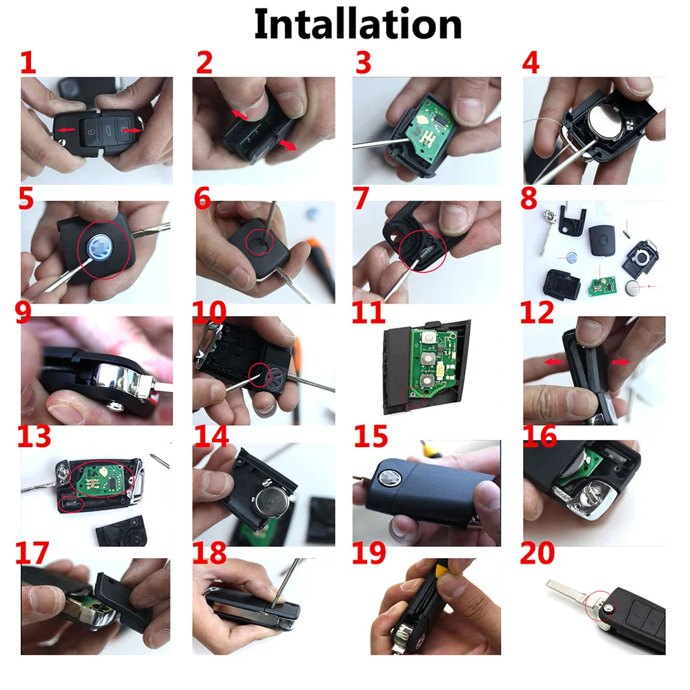 Корпус автомобильного ключа дистанционного управления чехол с 3 кнопками для Skoda