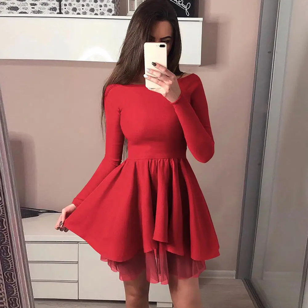 Elegant Sexy Dress for Women Vintage Lace Long Sleeve Bodycon Femme Casual Autumn Dresses Woman Party Night | Женская одежда