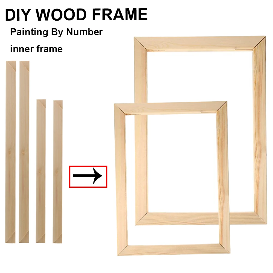 Деревянная рамка для картины маслом DIY рамки холста настенная деревянная