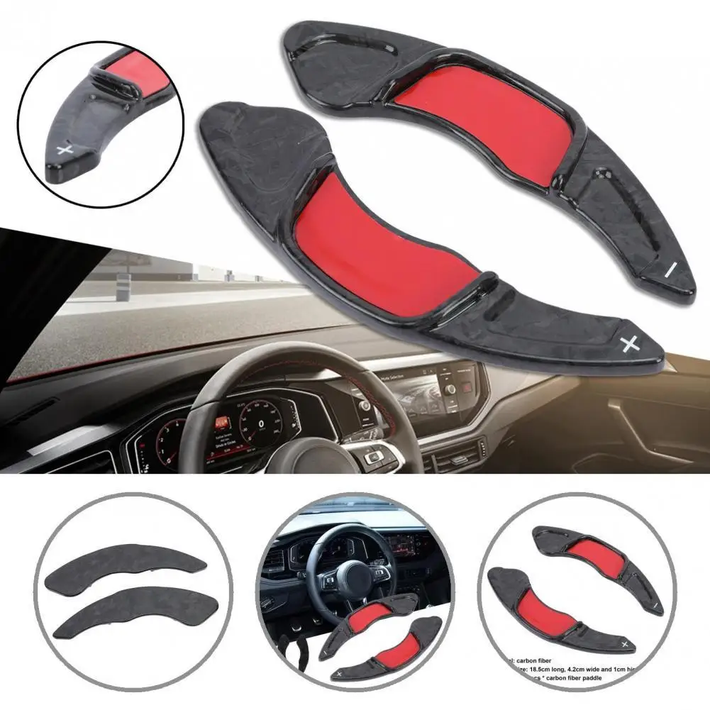 

Compact 2Pcs Convenient Steering Wheel Paddle Shifter Replacement Carbon Fiber Shift Paddle Wear Resistant