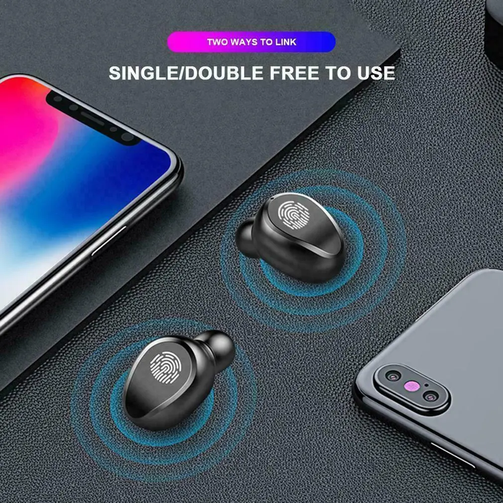 Новинка, беспроводные наушники F9, Bluetooth 5,0, TWS, гарнитура, Hi-Fi, Мини, для занятий спортом, бега, наушники, Поддержка iOS/Android телефонов, HD вызов