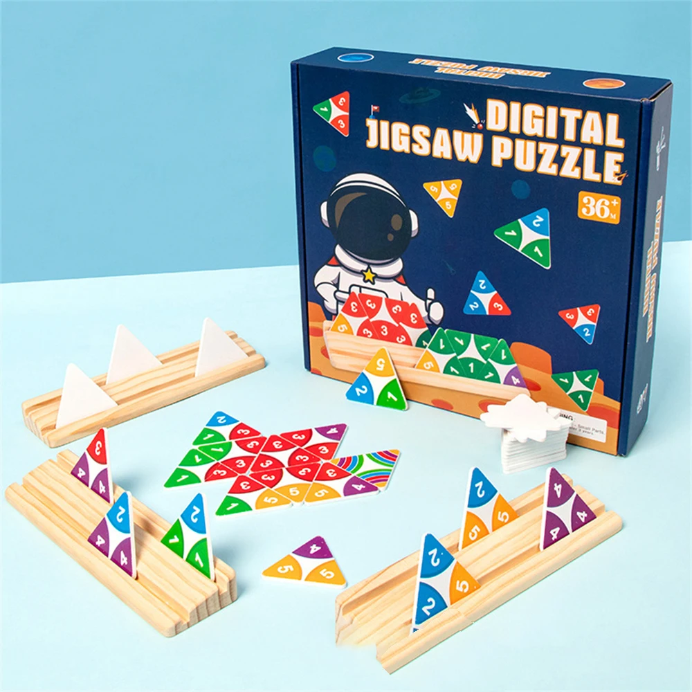 

Children Wooden Toy Digital Educational Cognitive Matching Puzzle Set Number Puzzle Board GamesToy Logical Thinking Training