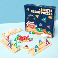children wooden toy digital educational cognitive matching puzzle set number puzzle board gamestoy logical thinking training