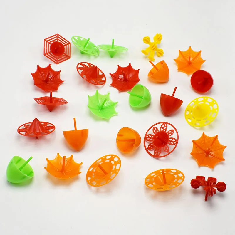 10pcs Kids Plastic Toys Flower Rotate Spinning Top Classic For Children Develop Intelligence Education Montessori Toy | Игрушки и хобби