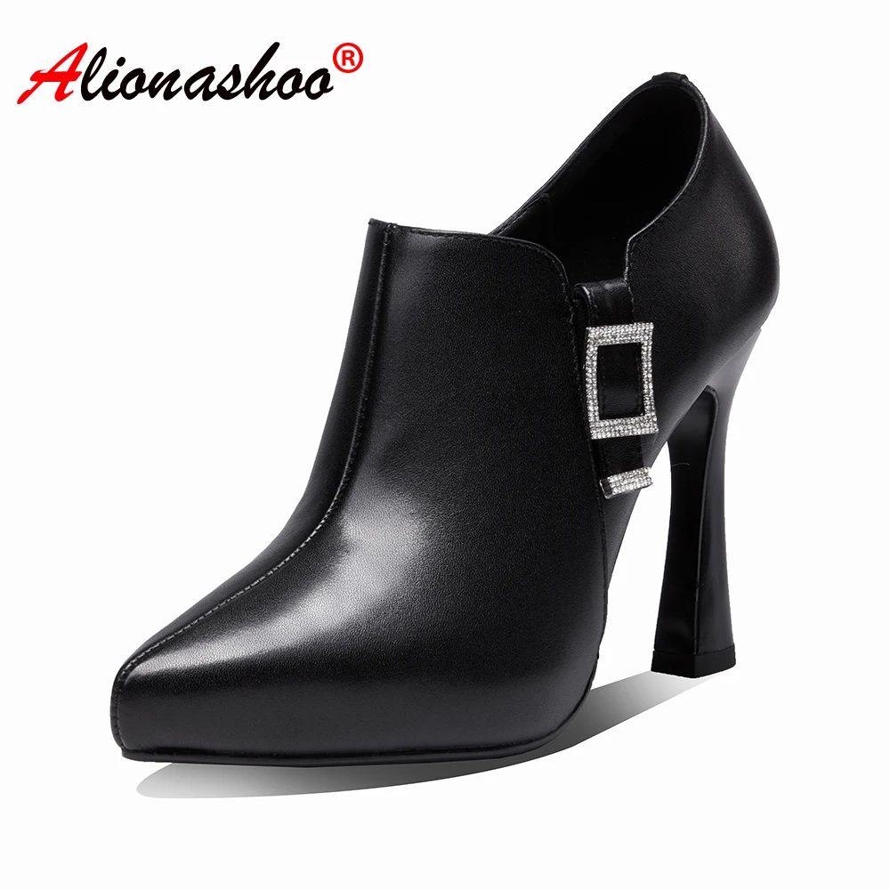 Женские туфли-лодочки на платформе и высоком каблуке Цвет черный серый Женская