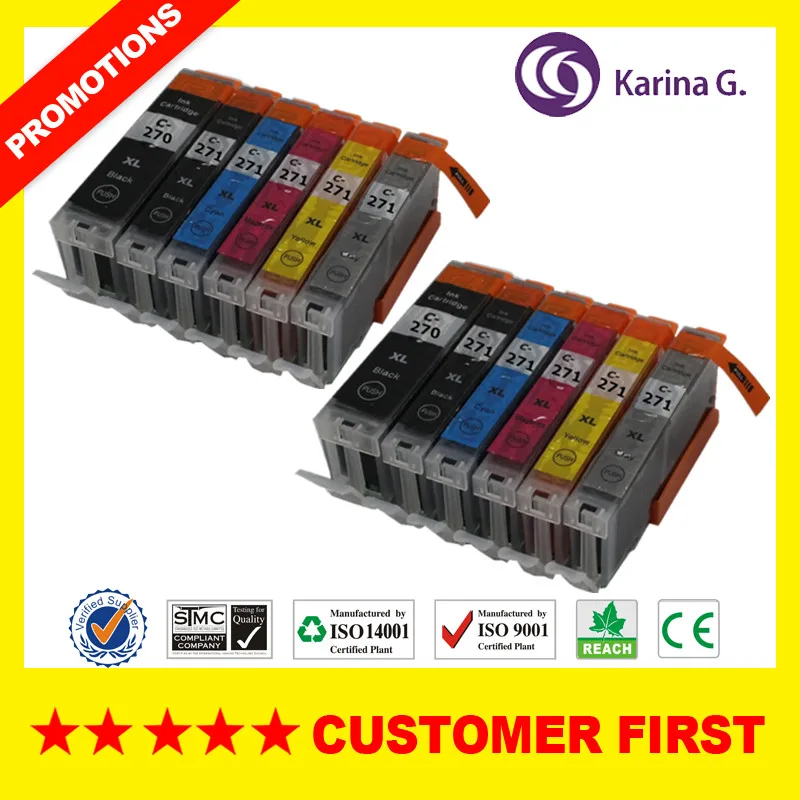 Compatible for Canon PGI270 CLI271 PGI-270 CLI-271 Ink Cartridge Suit For PIXMA MG7720 TS8020 TS9020 etc. | Компьютеры и офис