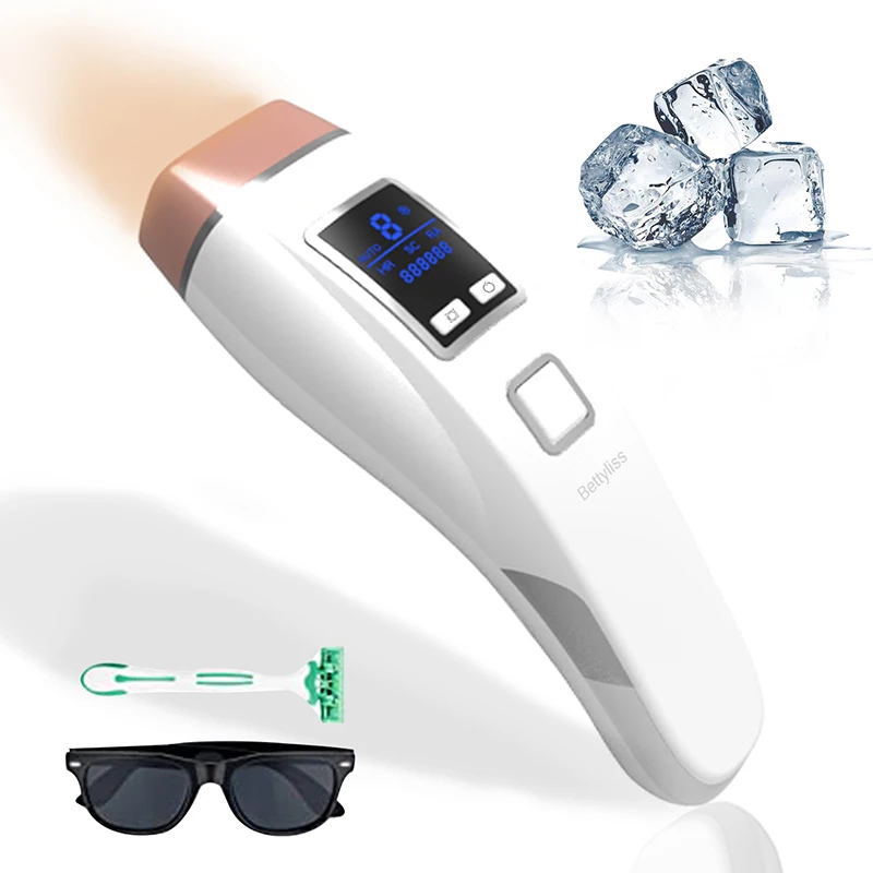 Ice Laser epilator permanent IPL photoelectron hair removal freezing point mode painless  999999 flashing