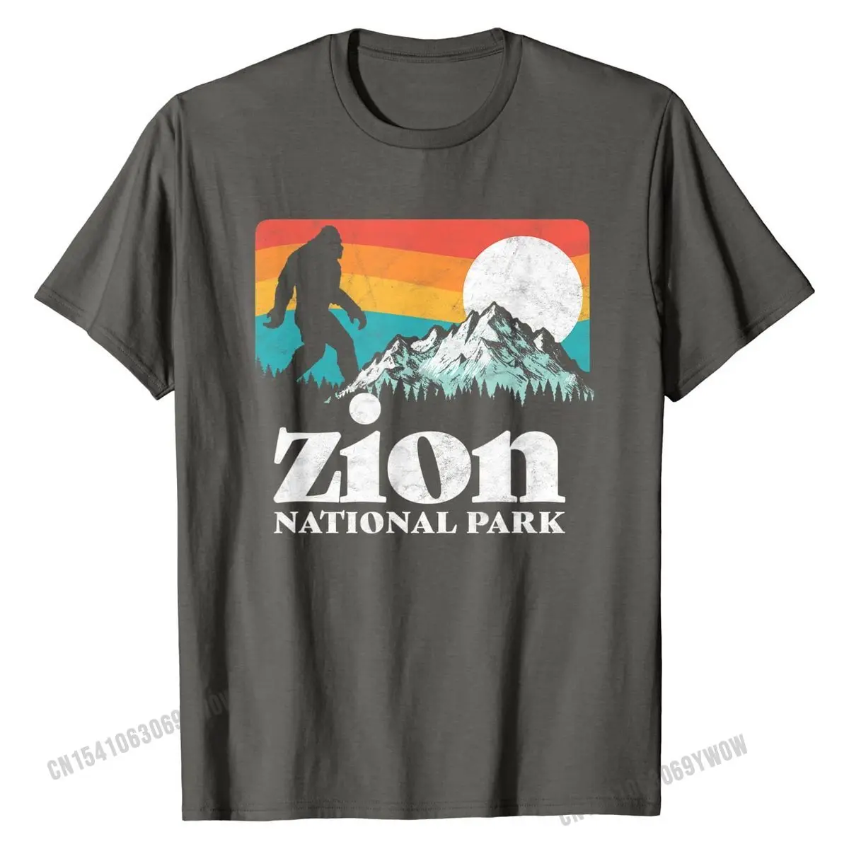 

Zion National Park Bigfoot Mountains T-Shirt Top T-shirts Camisa Brand Male Tops & Tees Camisa Cotton Tee Shirt for Men