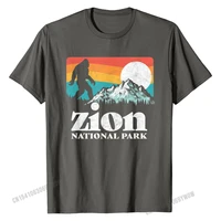 zion national park bigfoot mountains t shirt top t shirts camisa brand male tops tees camisa cotton tee shirt for men