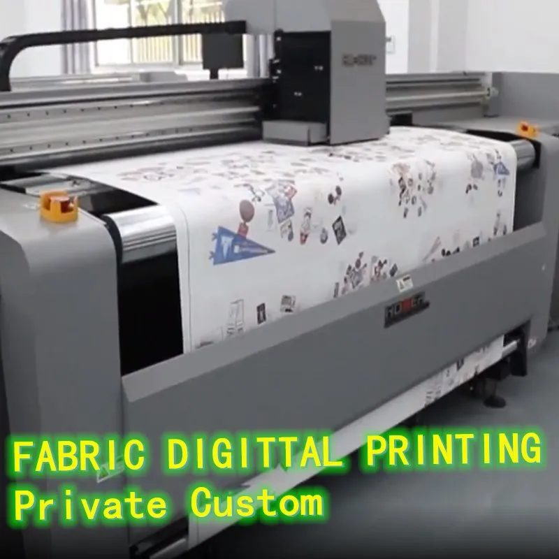 

Digital printing heart-shaped design of brand fabric European and American style skirt fabric support customization