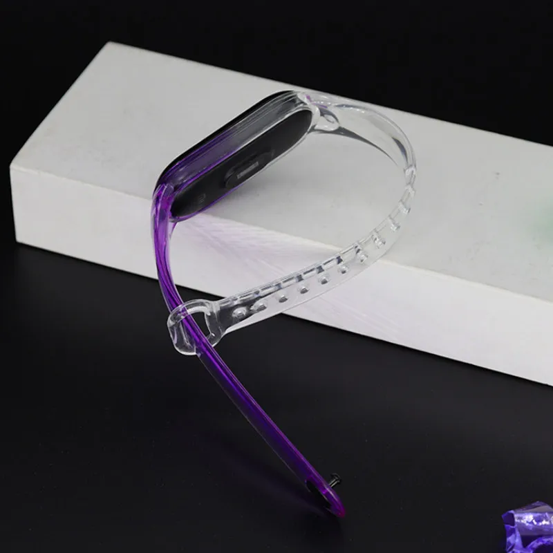 1Pc Fashion Transparent Strap Replacement Bracelet For Xiaomi Mi band 5 Portable Durable Colorful Band | Электроника