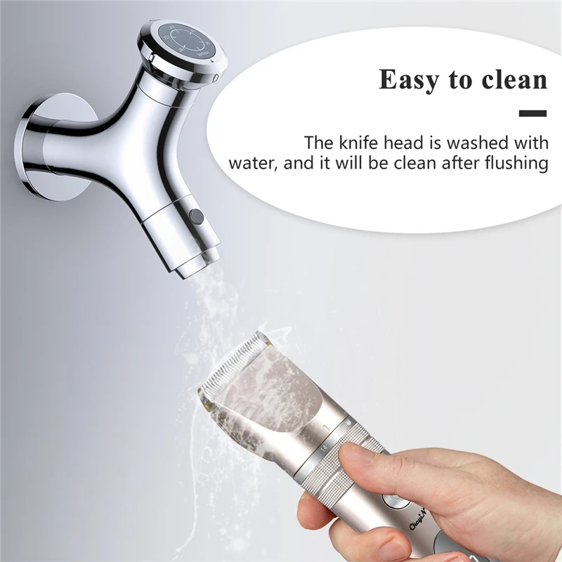 

CkeyiN Electric Hair Clippers Professional Low Noise Hair Trimmer LCD Display Grooming Kit for Men Barber Shave Beard Cutter